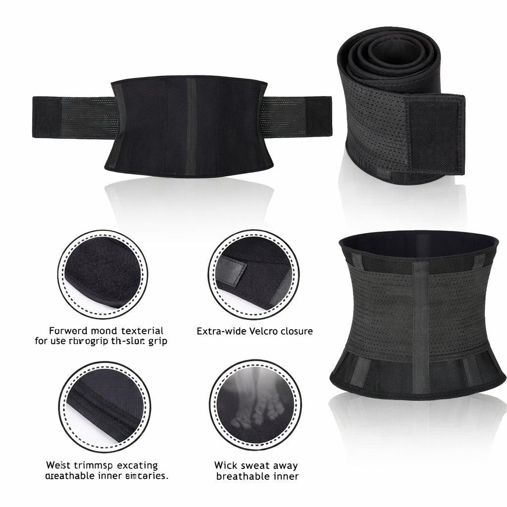 Shapvex Men’s Waist Trimmer Belt – Tummy Flattening Compression Trainer