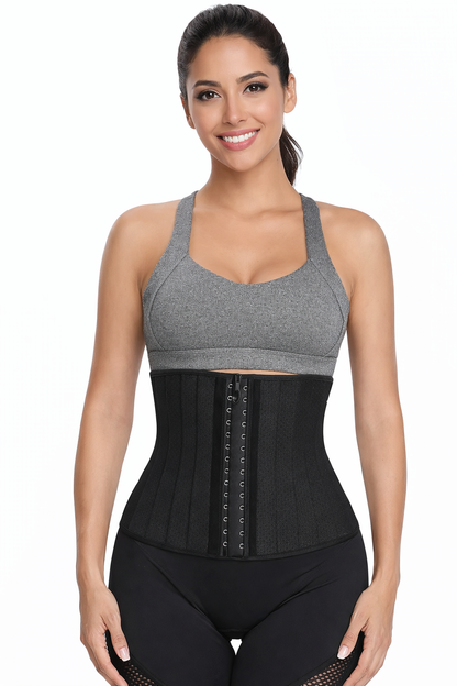 Short Torso Breathable Latex Waist Trainer with 25 Steel Bones