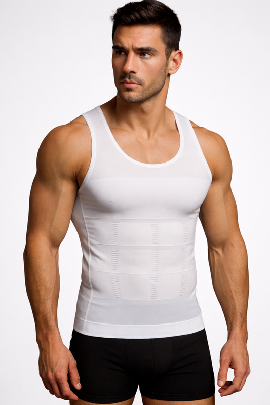 Men’s Compression Singlet Tummy Control Flattening Tank Top Slimming Shapewear Vest