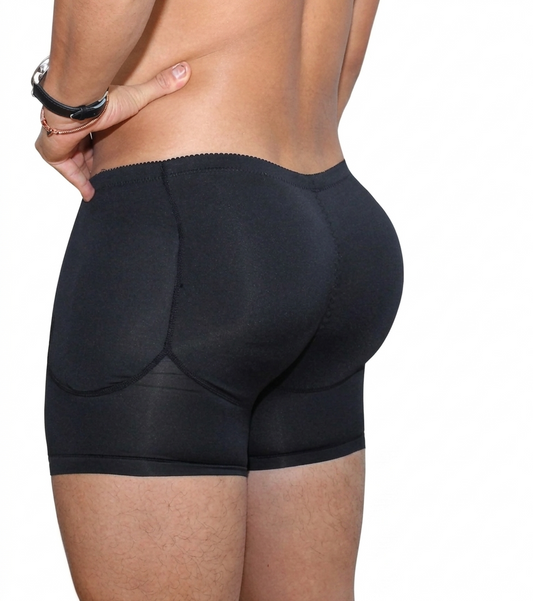 Mens Low Waist Padded Butt Lifter Shorts