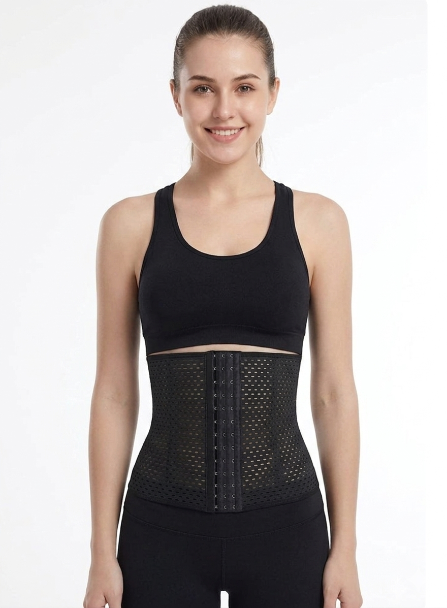 Sports Safe Extra Breathable Waist Trainer Waist Slimmer with Spiral Steel Bones
