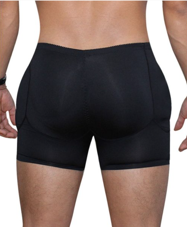 Mens Low Waist Padded Butt Lifter Shorts